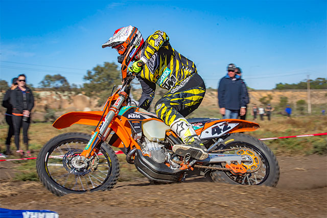 Tye Simmonds on his way to winning round 6 of the AORC