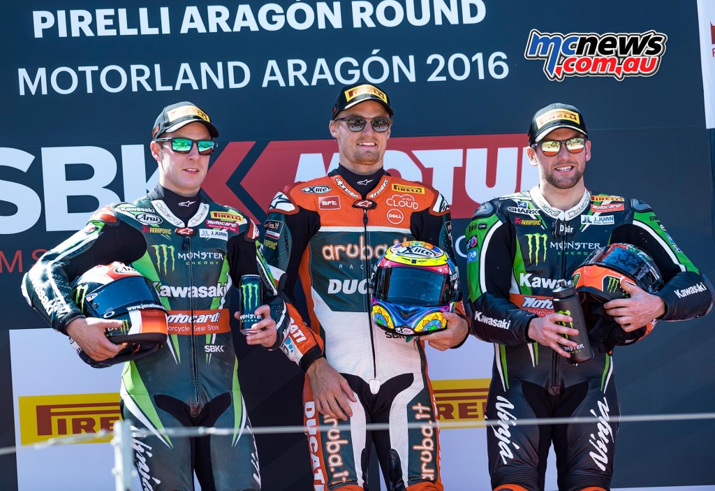 WorldSBK 2016 - Aragon Race One Podium