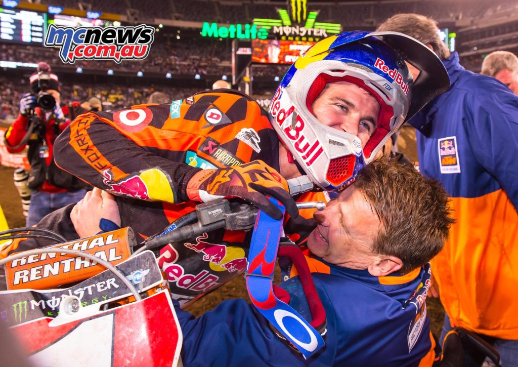 Ryan Dungey & Pit Beirer KTM 450 SX-F Podium East Rutherford 2016
