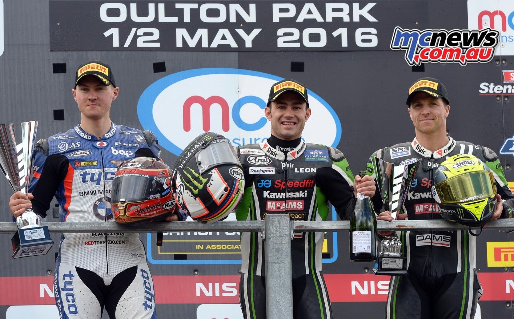 BSB 2016 - Round Two- Oulton Park - Superbike Race One Podium