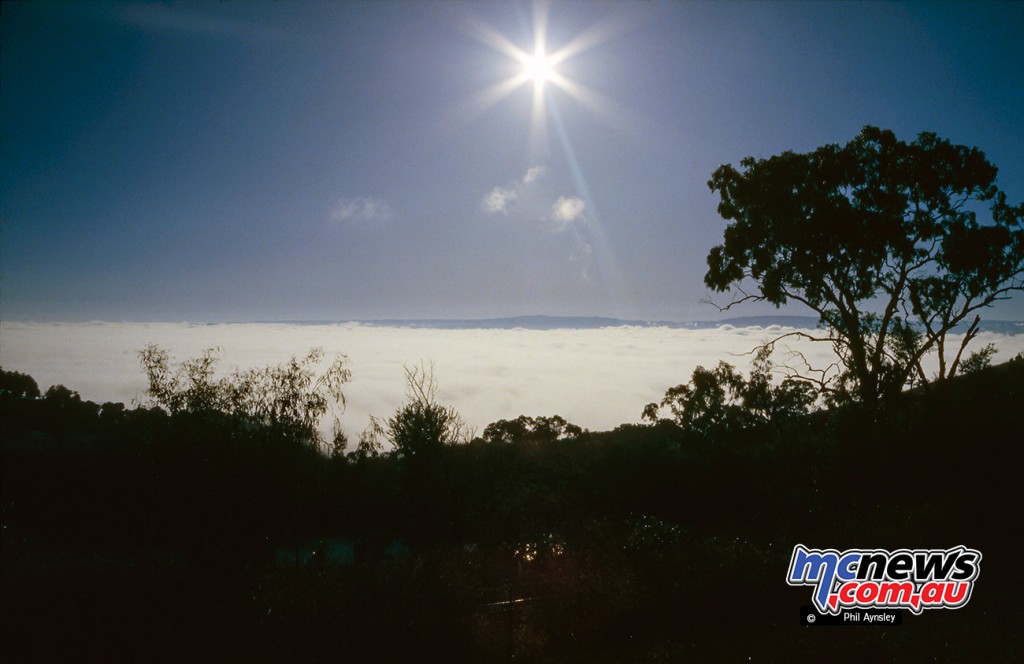 Early morning view from the top of the mountain. Bathurst 1975.