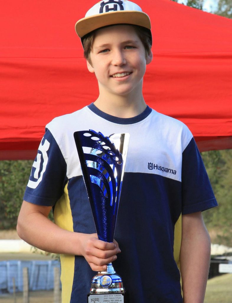 Just 14 years of age, Billy Van Eerde won a pair of 13-16 years NSW Dirt Track titles aboard his Husqvarna FC250 over the weekend - to go with the 7 Australian championships he already has.