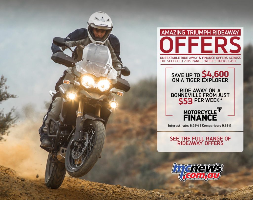 Triumph Ride Away offers - Save up to $4600