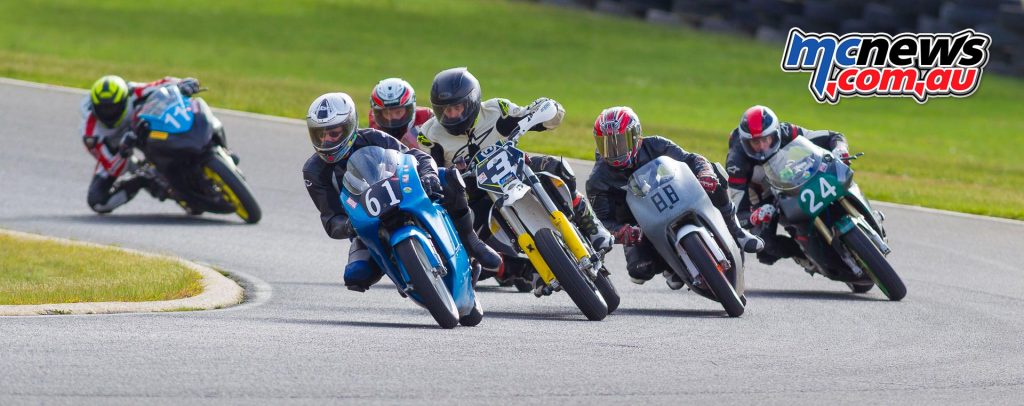 Victorian Interclub Road Racing 2016 - Round Two - Broadford - Image by Cameron White - Peter Scott, Cori Bourne, Dean Oughtred, Liam Willoughby