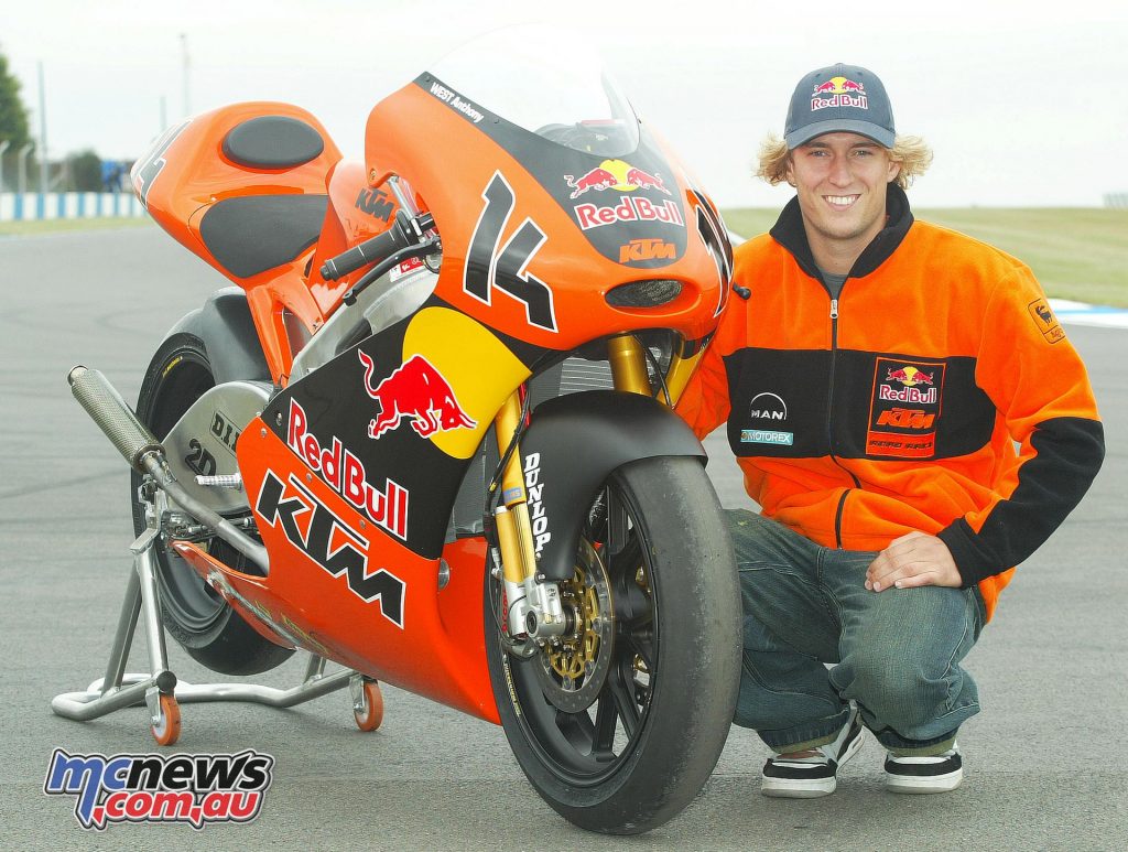 Anthony West with KTM 250 at Donington in 2005