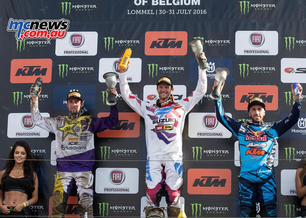 MXGP 2016 - Lommel - Kevin Strijbos, Max Nagl and Antonio Cairoli made up the podium