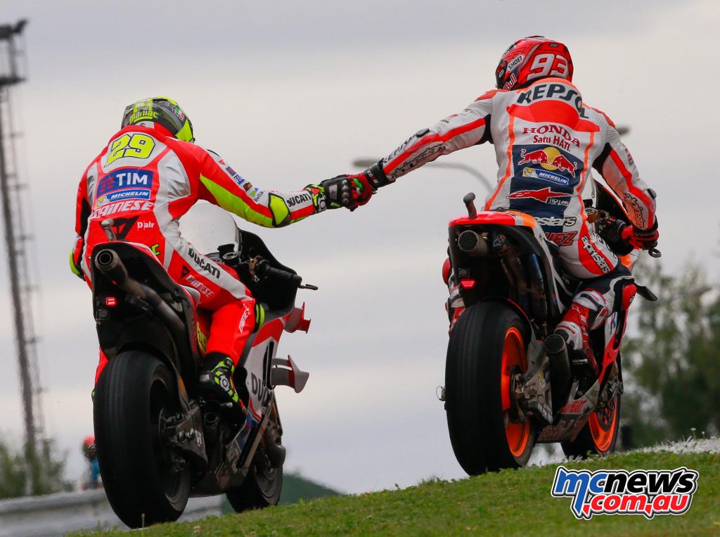 Andrea Iannone, Marc Marquez