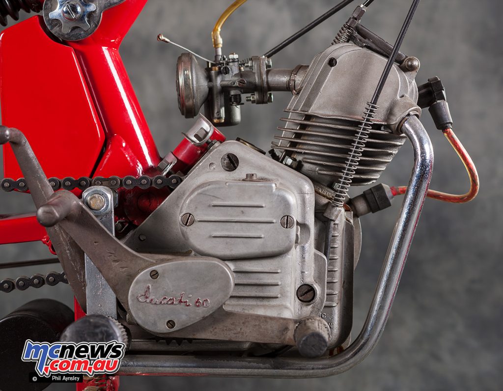 This Series 2 Ducati 60 Sport engine has been restored and kept fully original.