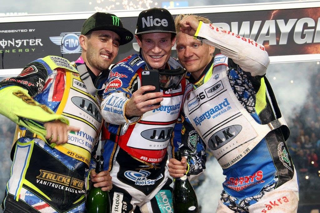 Jason Doyle led an Australian one-two with Chris Holder at the Stockholm Speedway Grand Prix. Fredrik Lindgren completed the podium.