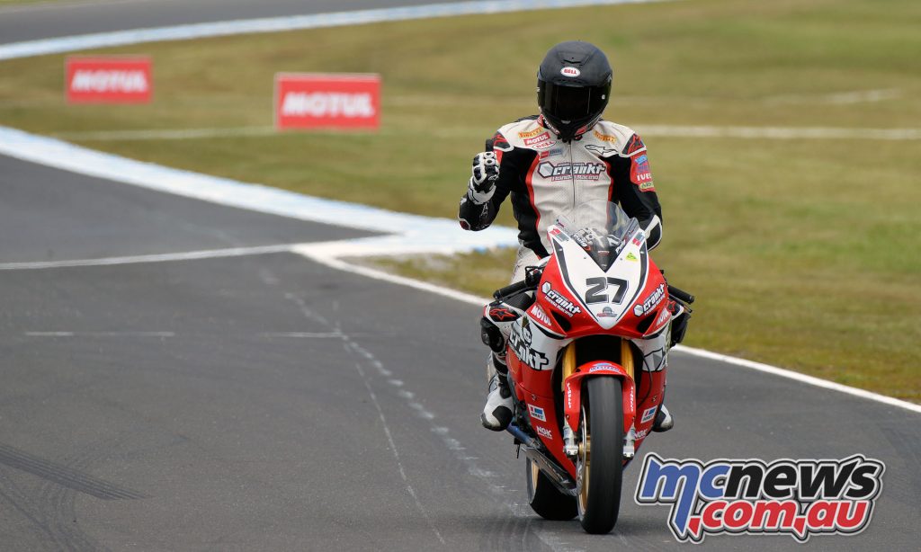 2016 Phillip Island Superbike, Jamie Stauffer wins race 2 - Image Russel Colvin