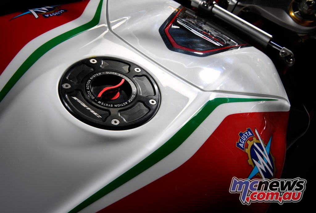 2017 MV Agusta F4 RC, matching billet fuel cap