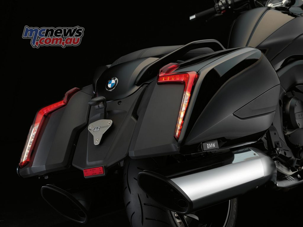 2017 BMW K 1600 B, rear cases with LED lights.