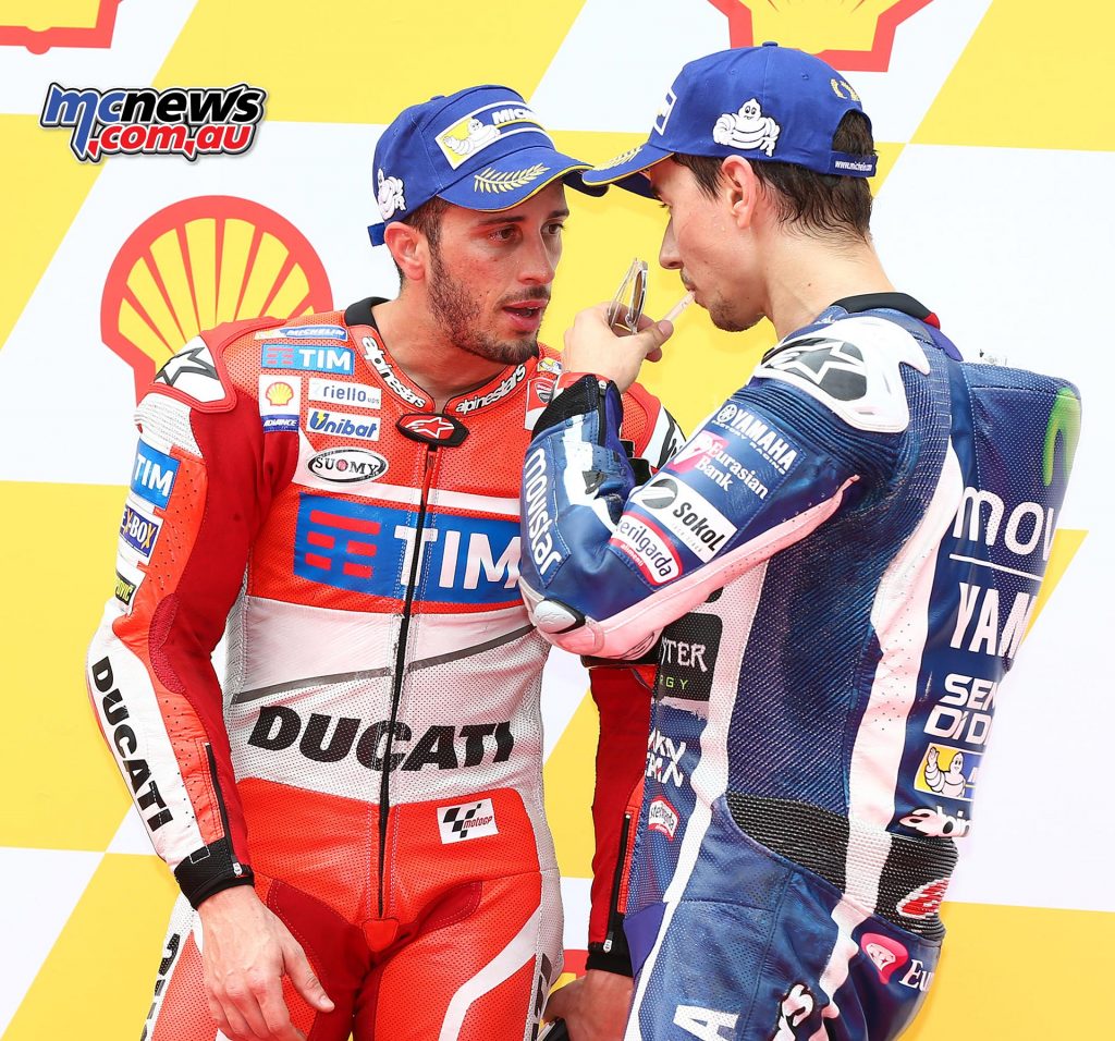 Andrea Dovizioso and Jorge Lorenzo - Sepang 2016 - Images by AJRN