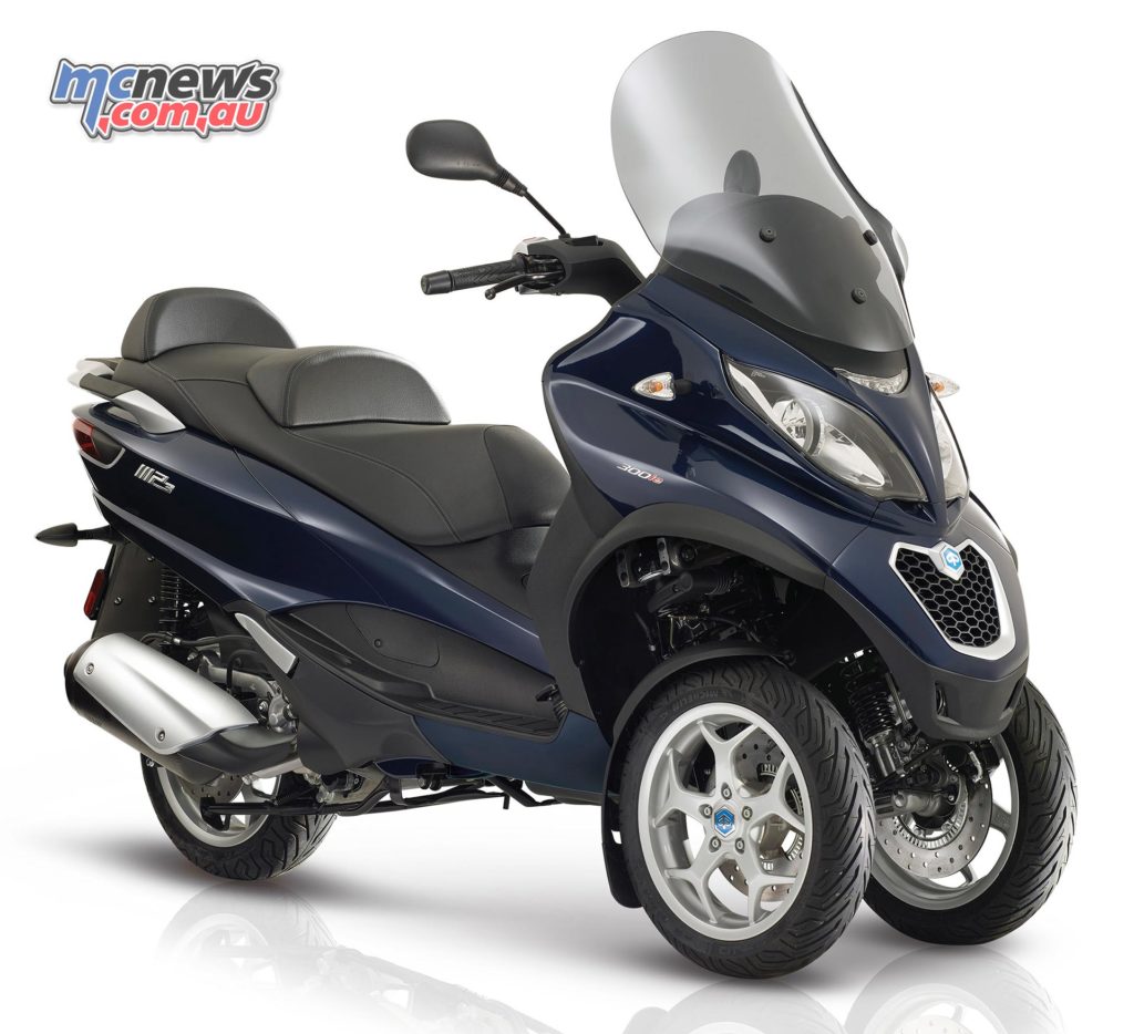 Piaggio MP3 Business, now featuring ASR traction control.