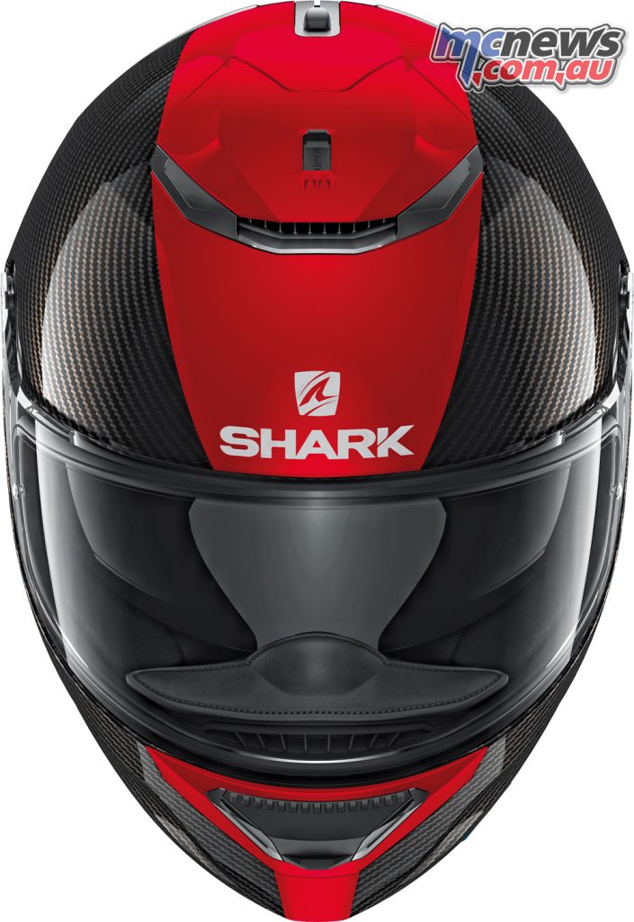 Shark Spartan helmet - Carbon Skin, Carbon Red