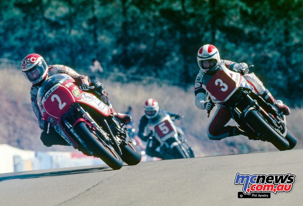 Bathurst 1984 - Roger Freeth/McIntosh Suzuki 1000, Malcolm Campbell/Honda VF860, Alan Feely/Kawasaki 1000.