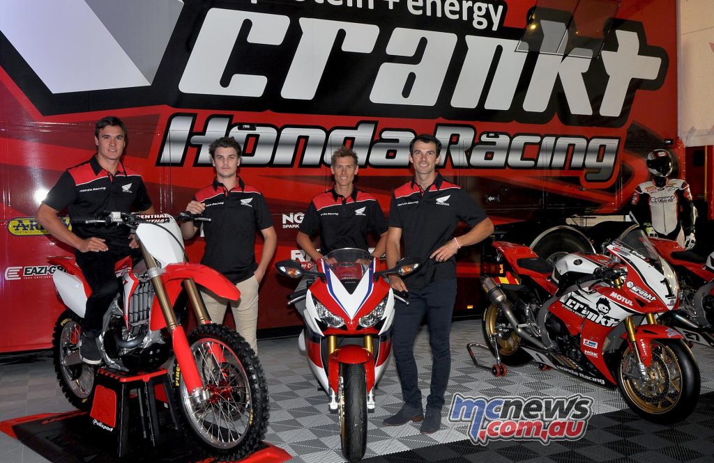 Todd Waters, Luke Clout, Troy Herfoss and Bryan Staring - Crankt Protein Honda - Image by Emma Carlon