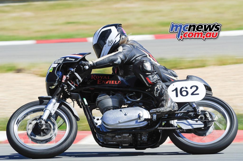 Australian Historic Road Racing Championships 2016 - Image by Colin Rosewarne - Stacey Heaney - Royal Enfield 612
