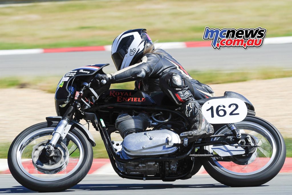 Australian Historic Road Racing Championships 2016 - Image by Colin Rosewarne - Stacey Heaney - Royal Enfield 612