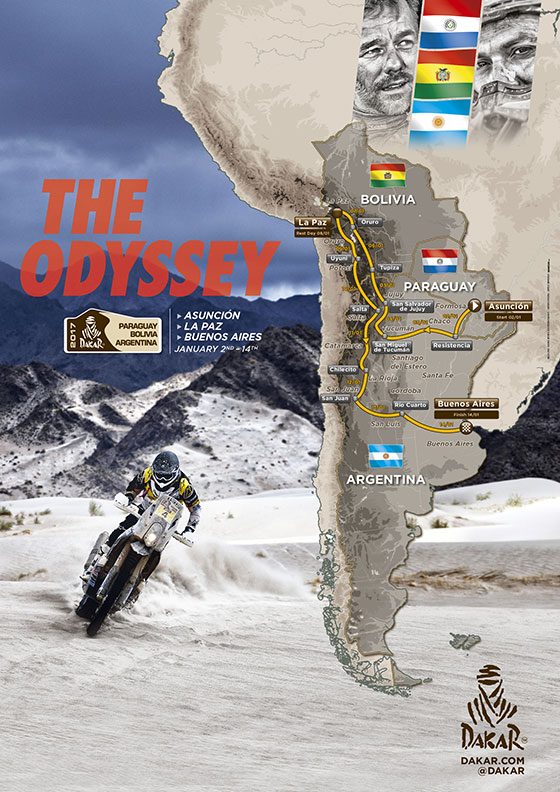 2017 Dakar Rally route poster
