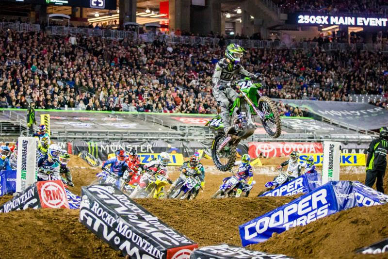 Forkner (24) parlayed his second straight holeshot into his first career podium result. Photo: Feld Entertainment, Inc.