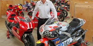 Aprilia & Cagiva collection on display at Phillip Island