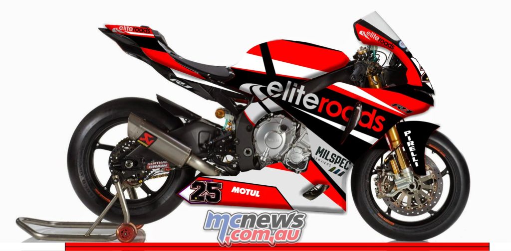 Josh Brookes - The livery of the Elite Roads backed Yamaha that Josh Brookes will ride at the Phillip Island round of the Superbike World Championship over the weekend of February 24-26