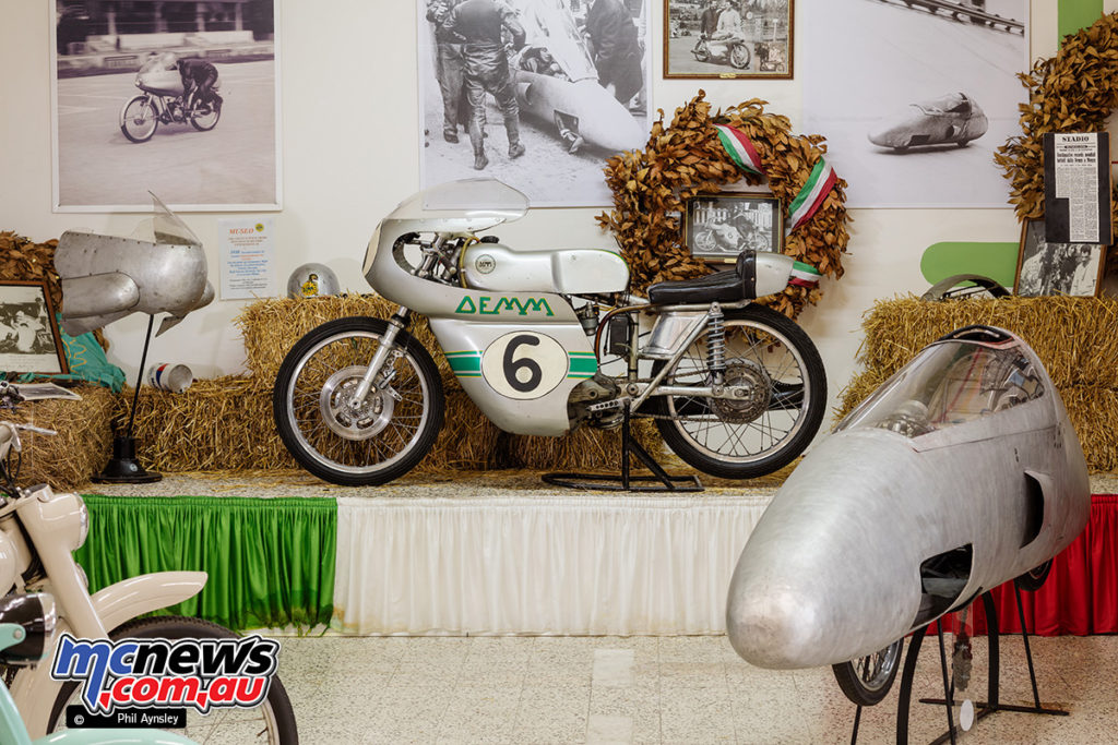 The Museum of Motorcycles and Mopeds DEMM - In 1956 they achieved 24 world speed records with their Siluro streamliner at Monza