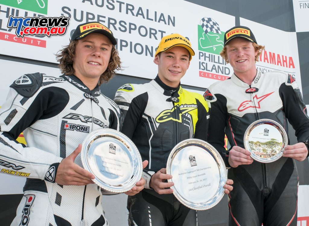 ASBK Supersport 300 - Round One - Phillip Island - Tom Edwards, Reid Battye and Drew Sells