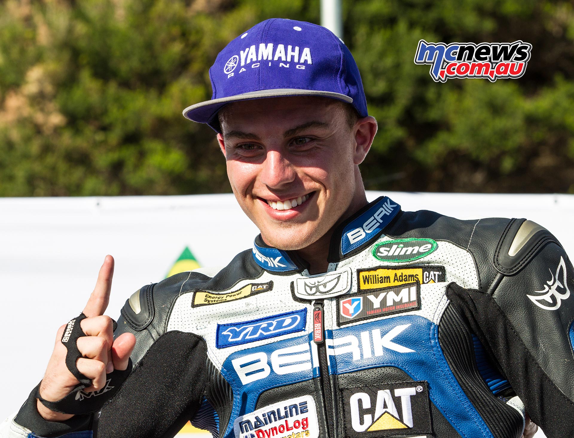 Daniel Falzon was all smiles in Parc Ferme after wrapping up a perfect result at the Phillip Island ASBK season opener in 2017 - Image by Oliver Ward