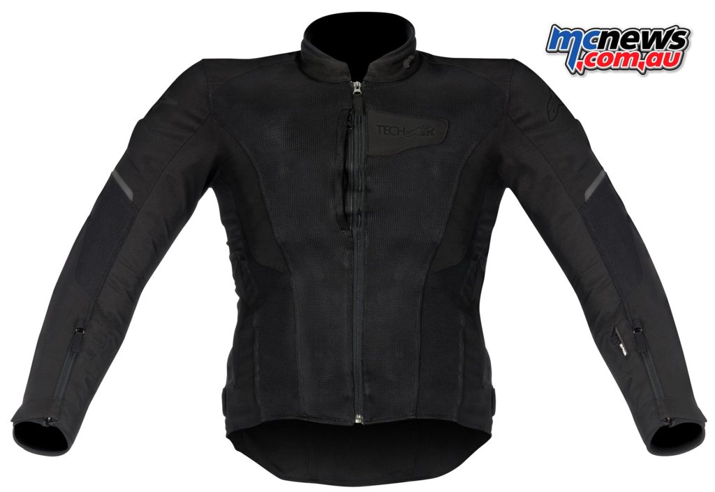 Alpinestars Viper Jacket for Tech-Air system, seen here inflated. The Viper is the lowest cost point of entry to Tech-Air compatible jackets, at $699.95 and available in sizes ranging from small to 2XL.