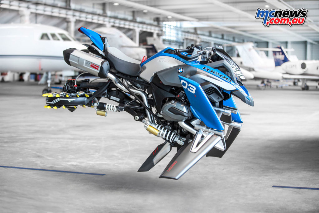 A life size BMW Hover Ride Concept vehicle was built