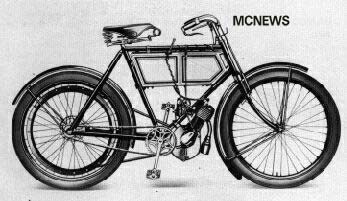 The first Triumph motorcycling, in 1902.