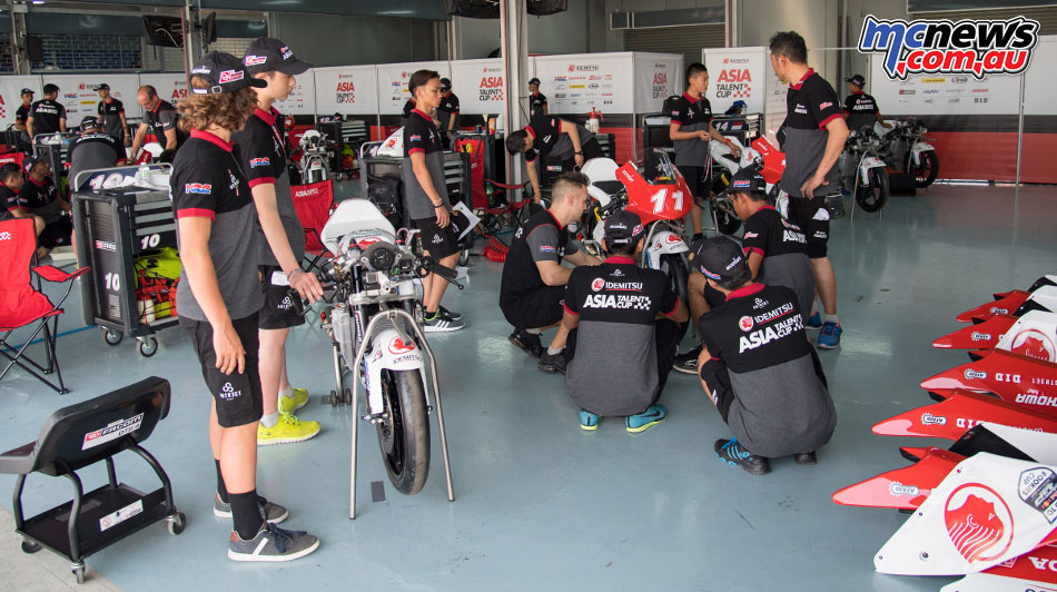 2017 Asia Talent Cup riders get their first introduction to the machinery