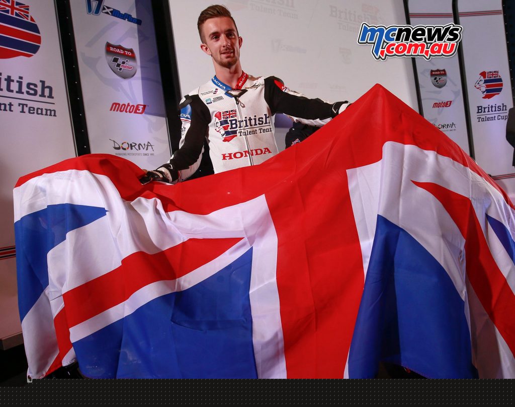 John McPhee is presented as the British Talent Team rider