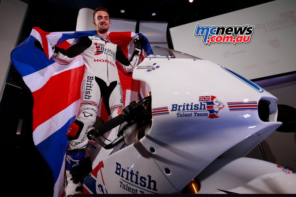 John McPhee is presented as the British Talent Team rider