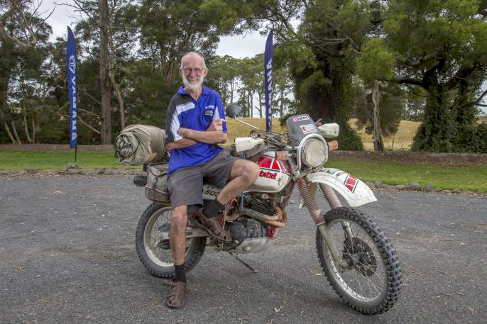 65-year-old Victorian David ‘Beak’ Murray was the oldest Tragic on the ride.