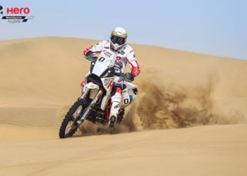 Joaquim Rodrigues on his way to victory at the India BAJA 2017 rally