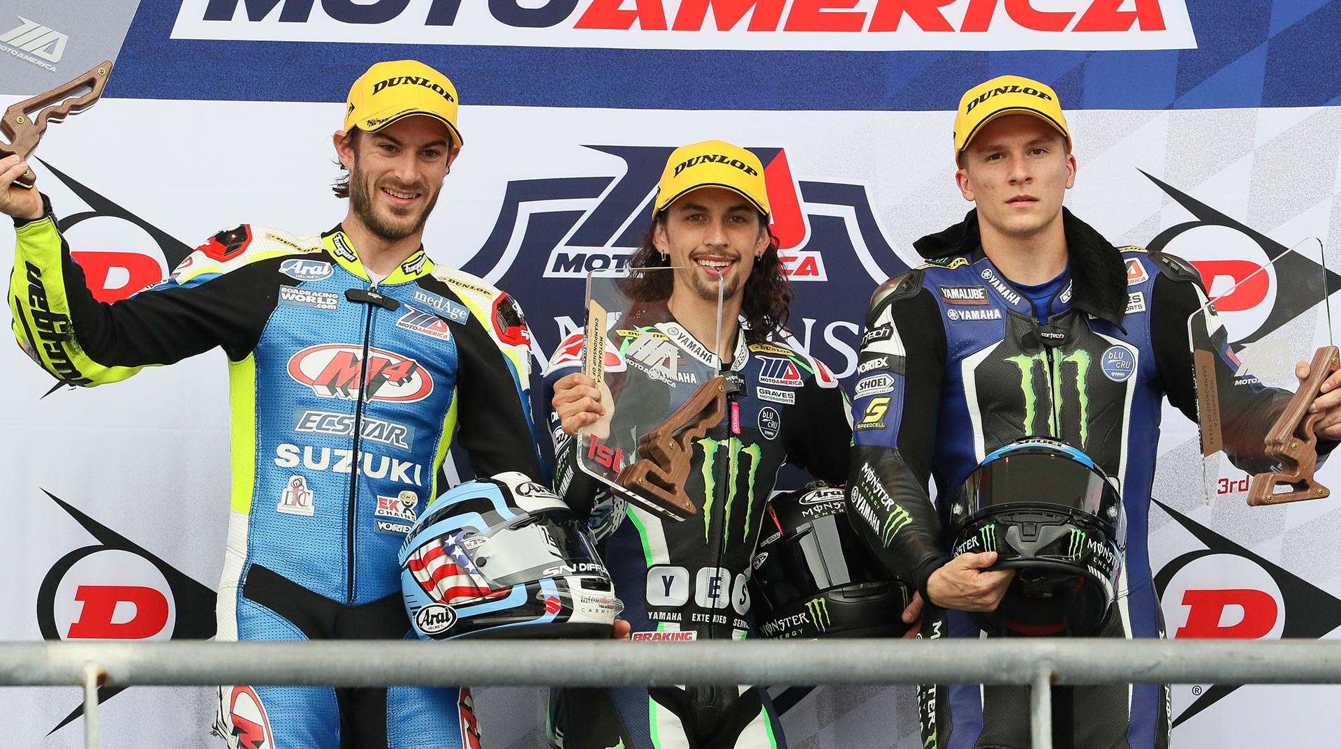 JD Beach on top of the Supersport podium - MotoAmerica 2017 - COTA - Image by Brian J. Nelson