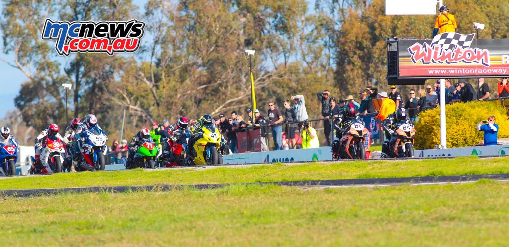 VRRC Superbikes Winton - Nathan Jones, Tyson Jones, Cody Travers, Steve Tozer, Kurt Sushames, Andrew Ord - Image by Cameron White