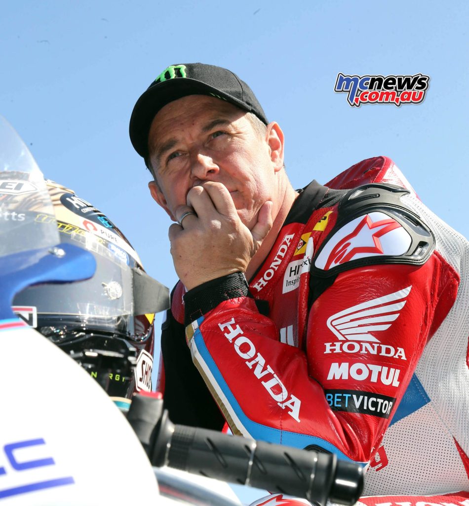John McGuinness at the North West 200 prior to the accident