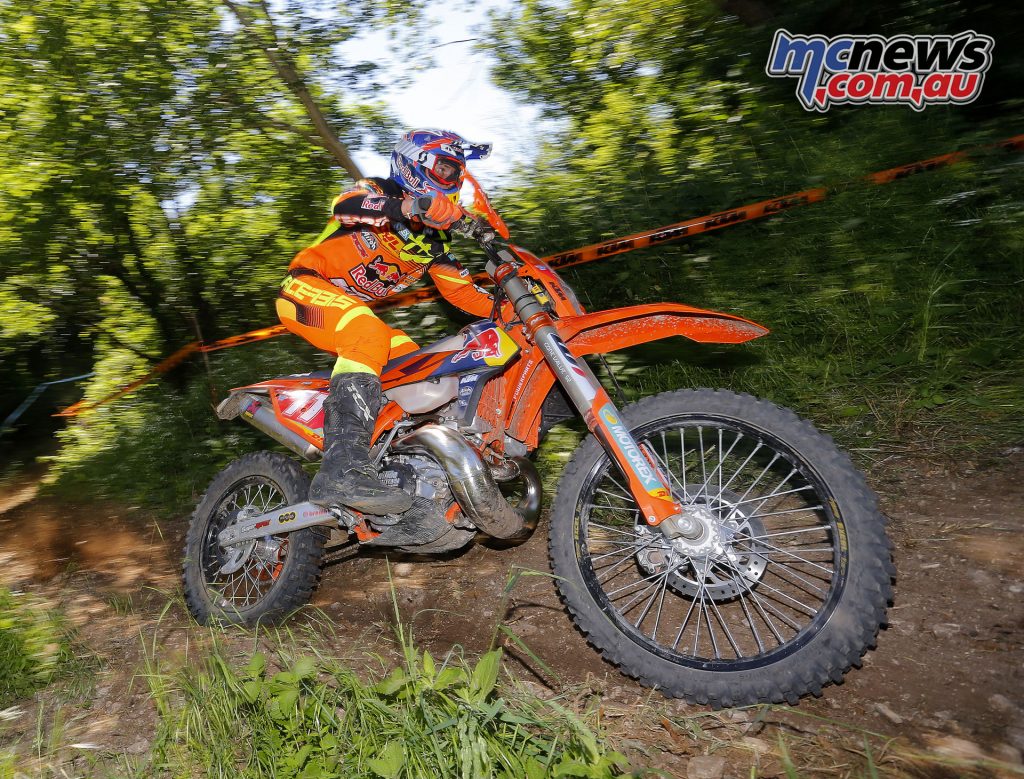 Daniel Sanders is currently sixth overall following Round 3 at the EnduroGP of Italy