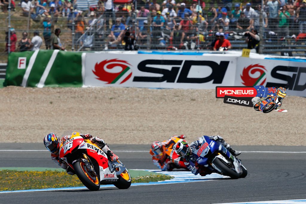 Dani Pedrosa on his way to victory at Jerez in 2013