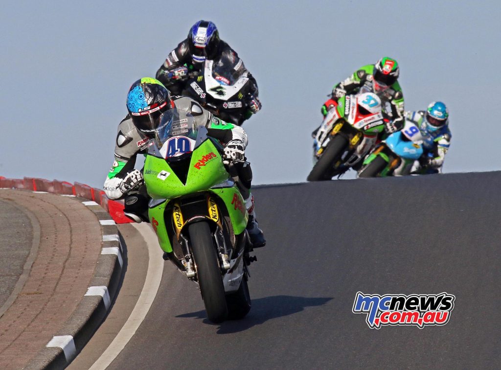 Martin Jessopp on his way to Supersport victory at the 2017 North West 200