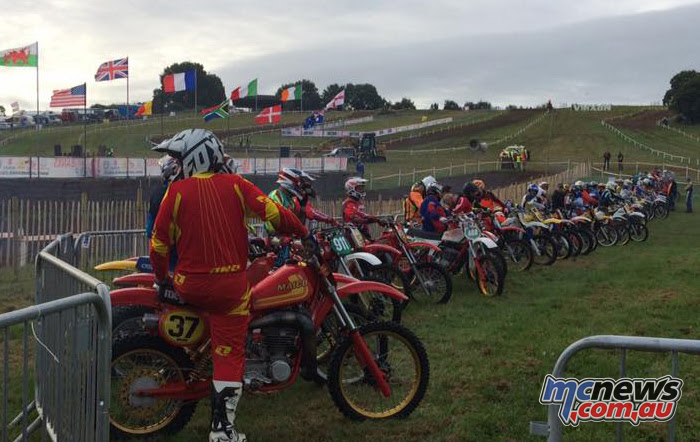 The field at the Veteran Motocross des Nation