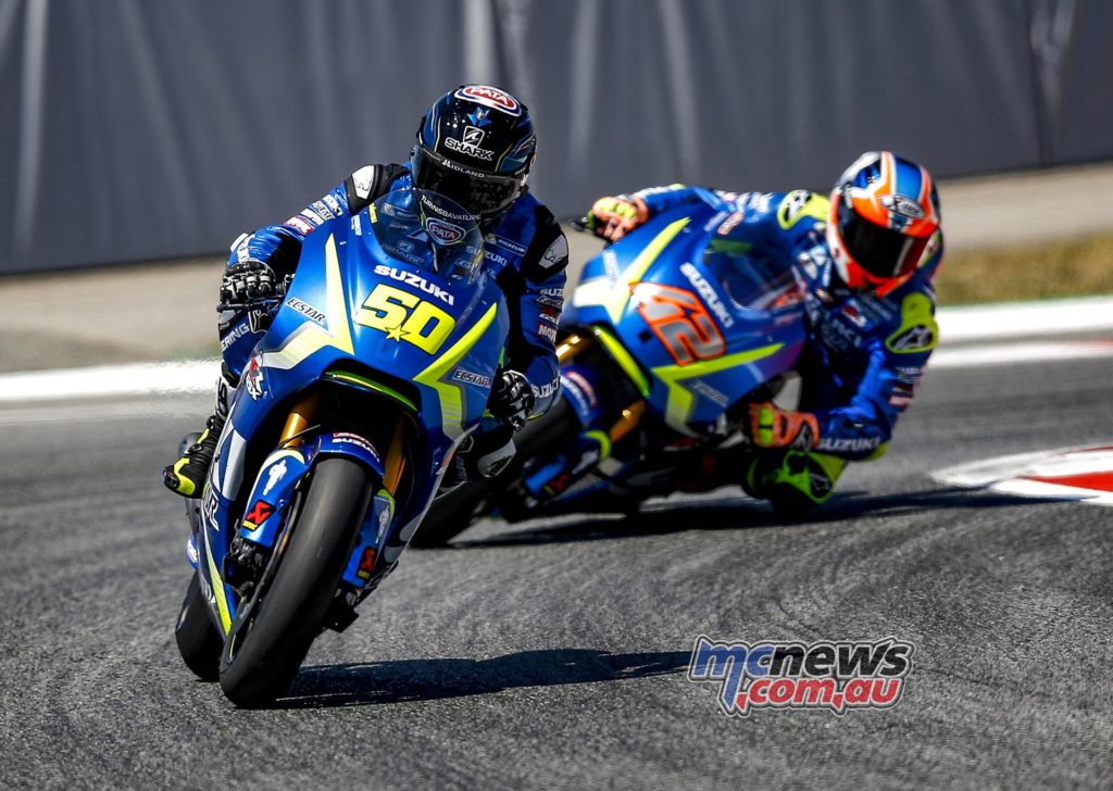 Alex Rins on the Suzuki saw strong results in testing at the same track