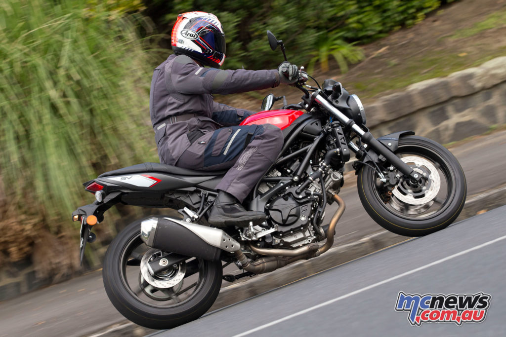Comfort and the engine are strong points on the SV650