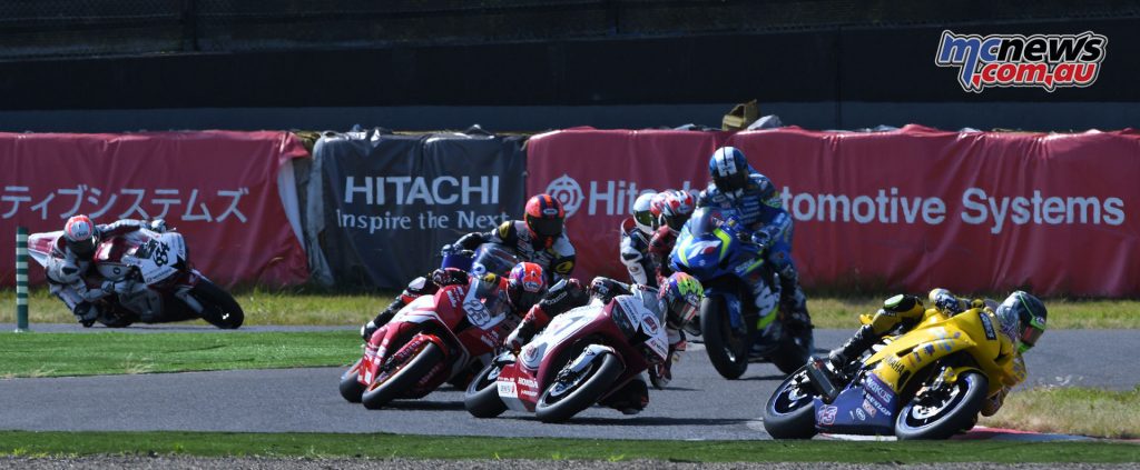 Anthony West leading the SuperSport 600 field