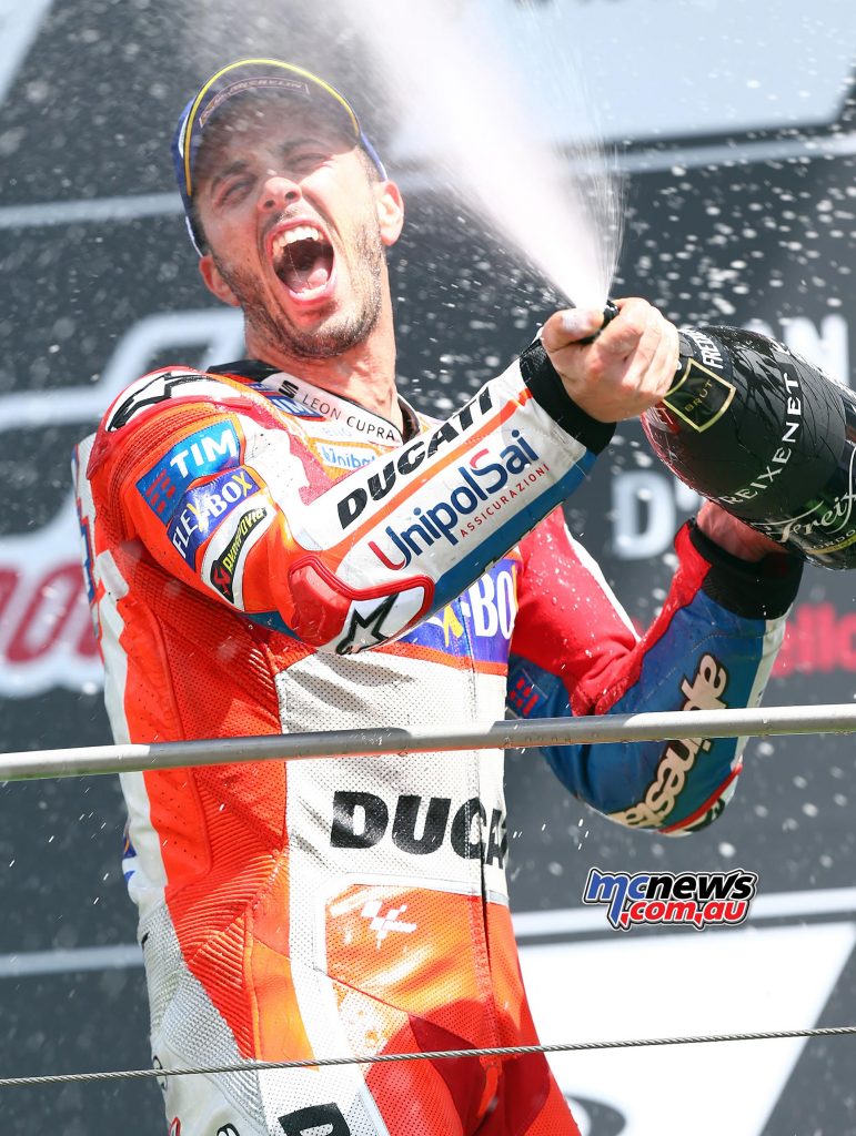 Andrea Dovizioso took the win at Mugello in 2017 - Image by AJRN