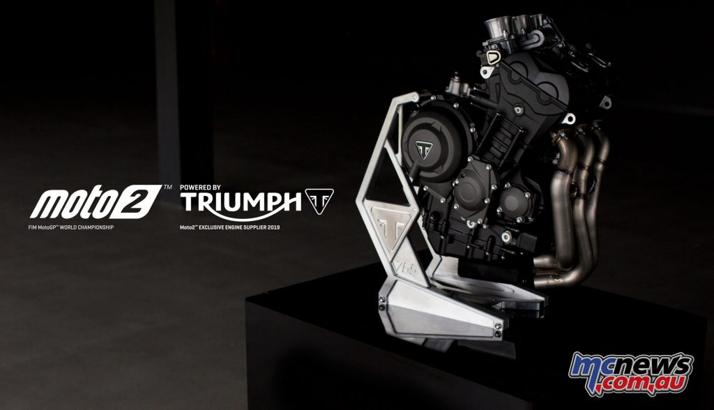 Triumph's 765cc triple-cylinder Moto2 powerplant